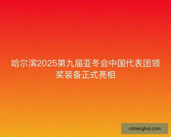哈尔滨2025第九届亚冬会中国代表团领奖装备正式亮相